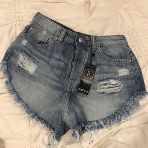 Boohoo Petite Jean shorts